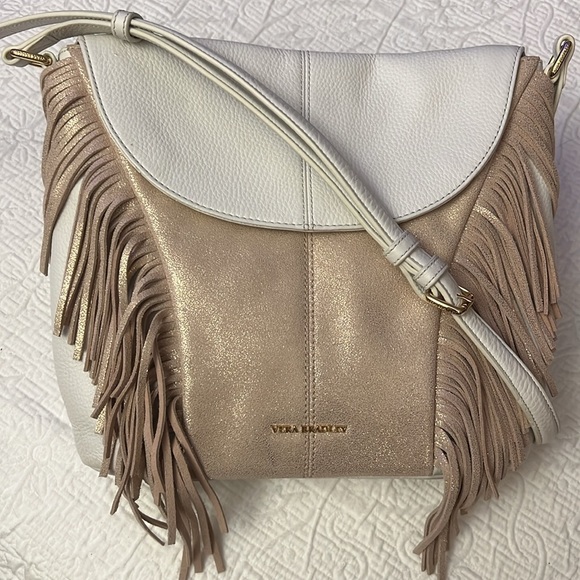 Fabulous Vera Bradley Meredith Fringed Leather Crossbody - Picture 14 of 15